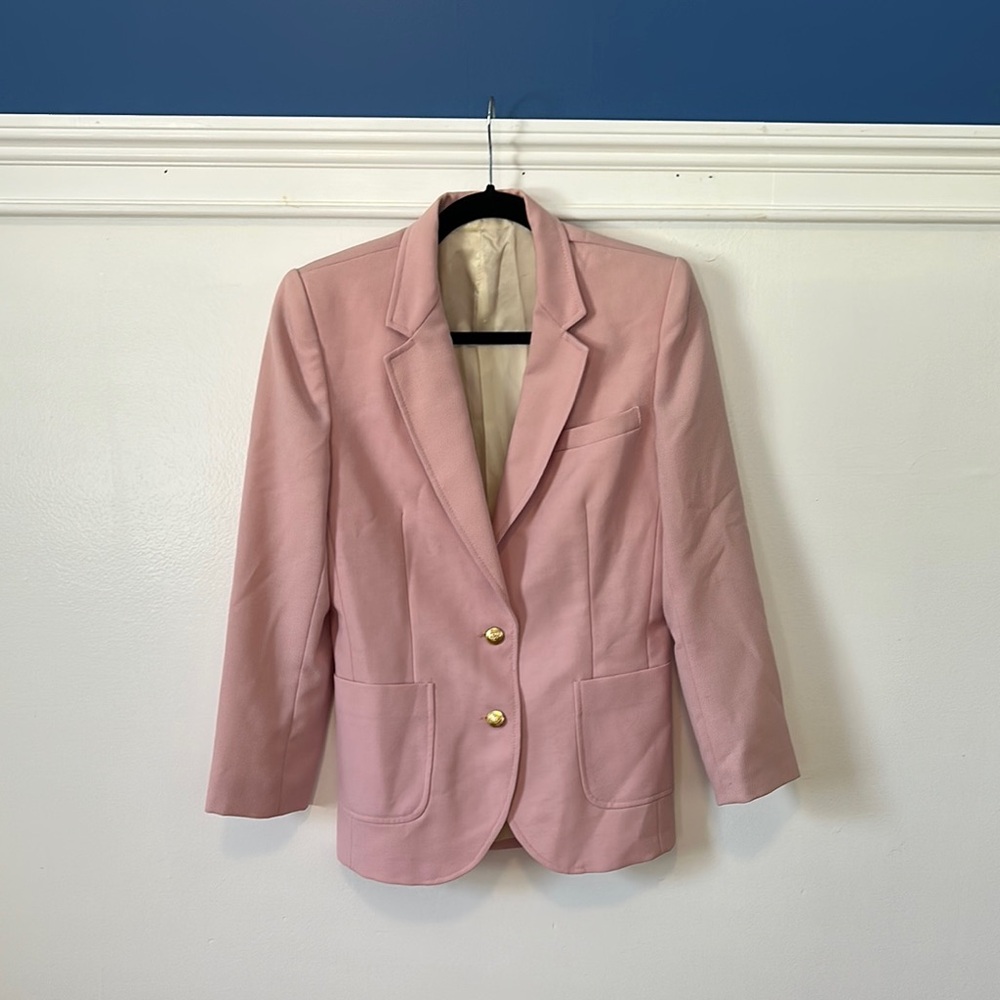 Source Unknown Blush Pink Blazer with Gold Buttons